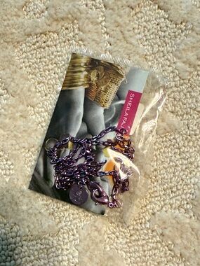 Sheila Fajl Metallic Lavender Mask Chain / Necklace